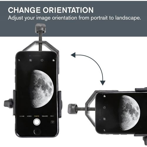 셀레스트론 Celestron 81035 Basic Smartphone Adapter 1.25 Capture Your Discoveries, Black