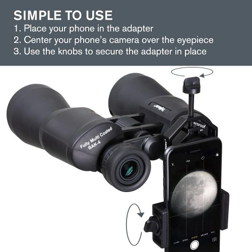 셀레스트론 Celestron 81035 Basic Smartphone Adapter 1.25 Capture Your Discoveries, Black