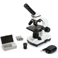 Celestron CM800 Compound Microscope w/40x - 800x Power, 3AA Batteries, 10 Prepared Slides,10x and 20x eyepieces, AC Adapter