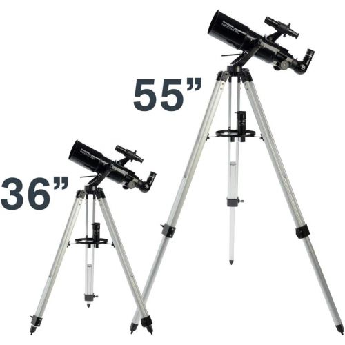 셀레스트론 Celestron - PowerSeeker 80AZS Telescope - Manual Alt-Azimuth Telescope for Beginners - Compact and Portable - BONUS Astronomy Software Package - 80mm Aperture