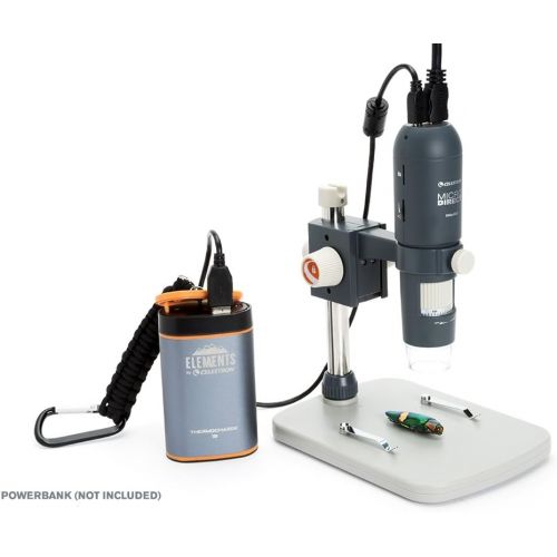 셀레스트론 Celestron MicroDirect 1080p HD Handheld Digital Micro Viewing Digital Microscope, Grey (44316)