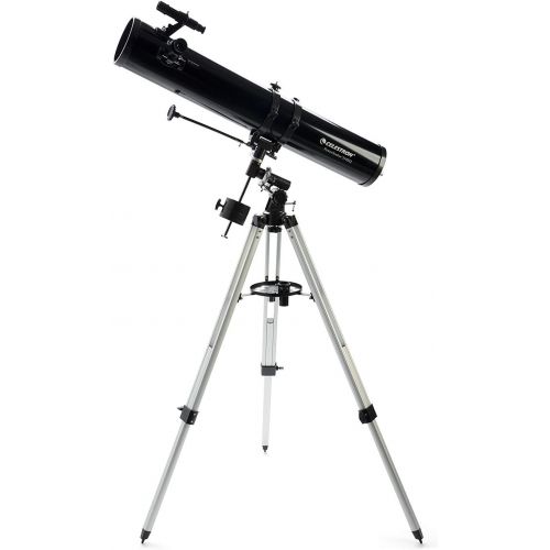 셀레스트론 Celestron - PowerSeeker 114EQ Telescope - Manual German Equatorial Telescope for Beginners - Compact and Portable - BONUS Astronomy Software Package - 114mm Aperture