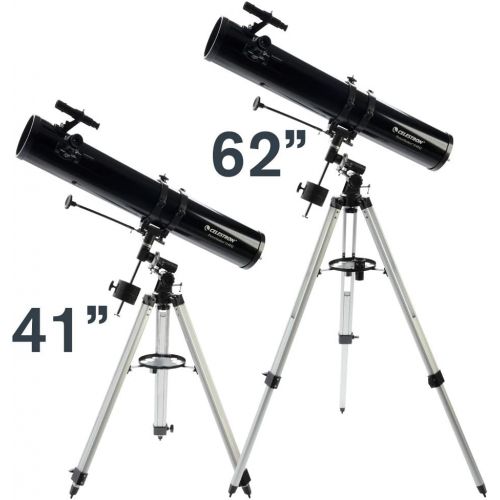 셀레스트론 Celestron - PowerSeeker 114EQ Telescope - Manual German Equatorial Telescope for Beginners - Compact and Portable - BONUS Astronomy Software Package - 114mm Aperture