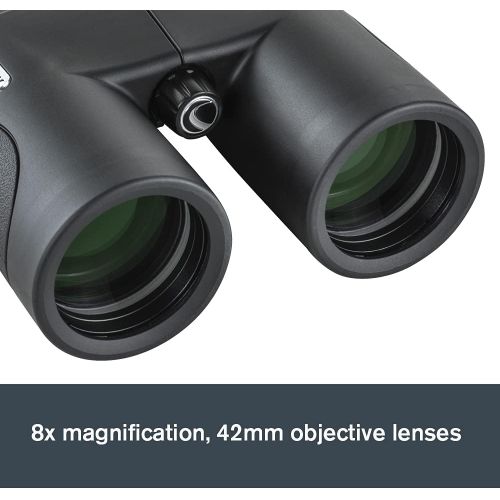 셀레스트론 Celestron 72332  Nature DX ED 8x42 Premium Binoculars  Extra-Low Dispersion (ED) Objective Lenses  Multi-Coated Optics Phase-Coated BaK-4 Prisms  Binoculars for Bird Watching,