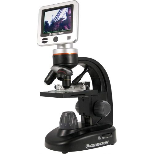 셀레스트론 Celestron  LCD Digital Microscope II  Biological Microscope with a Built-In 5MP Digital Camera  Adjustable Mechanical Stage Carrying Case and 1GB Micro SD Card