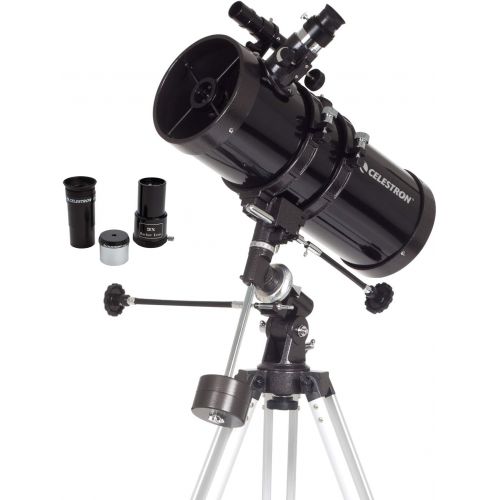 셀레스트론 Celestron - PowerSeeker 127EQ Telescope - Manual German Equatorial Telescope for Beginners - Compact and Portable - BONUS Astronomy Software Package - 127mm Aperture