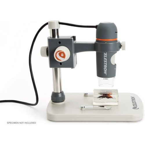 셀레스트론 Celestron - 5 MP Digital Microscope Pro - Handheld USB Microscope Compatible with Windows PC and Mac - 20x-200x Magnification - Perfect for Stamp Collecting, Coin Collecting
