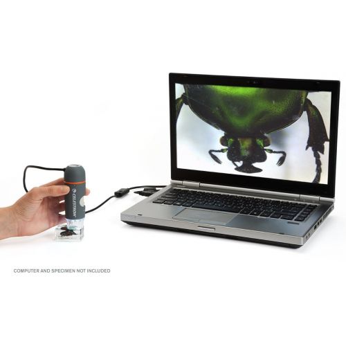 셀레스트론 Celestron - 5 MP Digital Microscope Pro - Handheld USB Microscope Compatible with Windows PC and Mac - 20x-200x Magnification - Perfect for Stamp Collecting, Coin Collecting