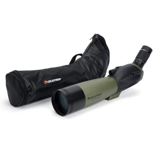 셀레스트론 Celestron - Ultima 80mm Spotting Scope with 45-Degree Viewing Angle - Includes Smartphone Adapter for Digiscoping - Zoom Eyepiece with 20-60x Magnification - Perfect for Hunting or