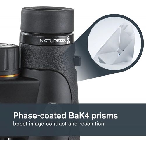 셀레스트론 Celestron  Nature DX ED 10x50 Premium Binoculars  Extra-Low Dispersion (ED) Objective Lenses  Multi-Coated Optics Phase-Coated BaK-4 Prisms  Binoculars for Bird Watching