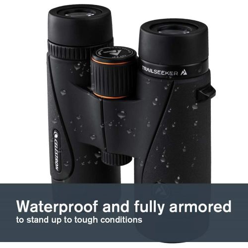 셀레스트론 Celestron  TrailSeeker 8x42 Binoculars  Fully Multi-Coated Optics  Binoculars for Adults  Phase and Dielectric Coated BaK-4 Prisms  Waterproof & Fogproof  Rubber Armored  6.