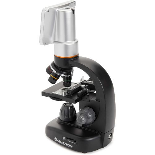 셀레스트론 Celestron  TetraView LCD Digital Microscope  Biological Microscope with a Built-In 5MP Digital Camera  Adjustable Mechanical Stage Carrying Case and 2GB Micro SD Card