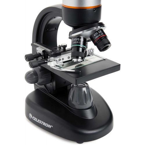 셀레스트론 Celestron  TetraView LCD Digital Microscope  Biological Microscope with a Built-In 5MP Digital Camera  Adjustable Mechanical Stage Carrying Case and 2GB Micro SD Card