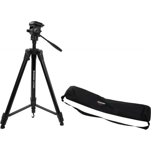 셀레스트론 Celestron Ultima Pan Tilt Head Tripod - Excellent Choice for a Spotting Scope, Binocular or Camera (93612)