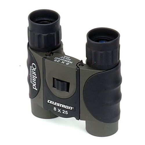 셀레스트론 Celestron Outland 8X25 Compact Waterproof Binoculars with Rubber Coating & Comfort Grip