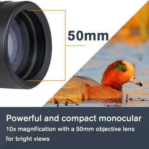 셀레스트론 Celestron ? Outland X 10x50 Monocular ? Outdoor and Birding Monocular ? Fully Multi-Coated Optics and BaK-4 Prisms ? Bonus Smartphone Adapter and Bluetooth Remote Included