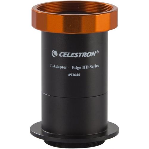 셀레스트론 Celestron 93644 EdgeHD 8%22 Telescope Photo Adapter, Black & 93419 T-Ring for 35 mm Canon EOS Camera (Black)