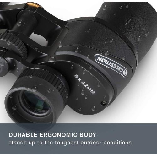 셀레스트론 Celestron ? Ultima 8x42 Binoculars ? Waterproof & Fogproof ? Porro Prism Binoculars for Adults ? Fully Multi-Coated Optics and BaK?4 Prisms ? Protective Rubber Armoring