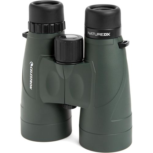 셀레스트론 Celestron 71335 Nature DX 10x56 Binocular (Green) & 93524 Roof and Porro Binocular Tripod Adapter, Black