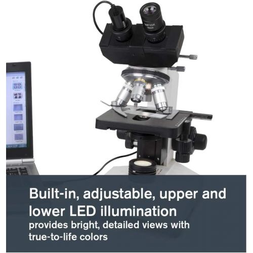 셀레스트론 Celestron ? Celestron Labs ? Binocular Head Compound Microscope ? 40-1000x Magnification ? Adjustable Mechanical Stage ? Includes 10 Prepared Slides