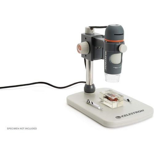 셀레스트론 Celestron MicroDirect 1080p HD Handheld Digital Micro Viewing Digital Microscope, Grey (44316) & - 5 MP Digital Microscope Pro - Handheld USB Microscope - 20x-200x Magnification