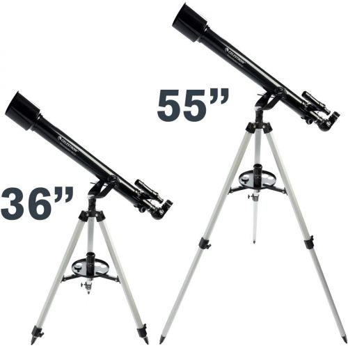 셀레스트론 Celestron - PowerSeeker 60AZ Telescope - Manual Alt-Azimuth Telescope for Beginners - Compact and Portable - BONUS Astronomy Software Package - 60mm Aperture