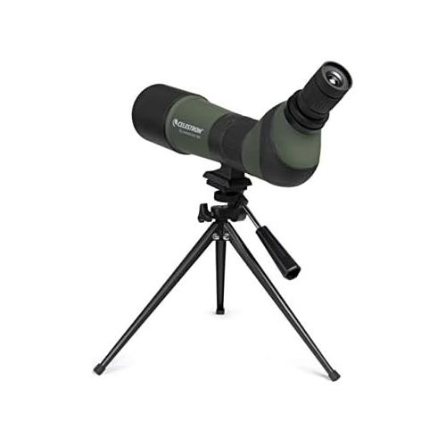 셀레스트론 Celestron ? LandScout 65mm Angled Spotting Scope ? Fully Coated Optics ? 20?60x Zoom Eyepiece ? Rubber Armored ? Tabletop Tripod and Smartphone Adapter