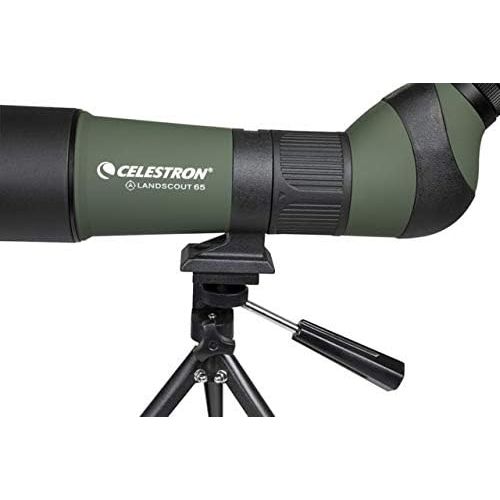 셀레스트론 Celestron ? LandScout 65mm Angled Spotting Scope ? Fully Coated Optics ? 20?60x Zoom Eyepiece ? Rubber Armored ? Tabletop Tripod and Smartphone Adapter