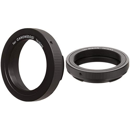 셀레스트론 Celestron 93419 T-Ring for 35 mm Canon EOS Camera (Black) & 93402 T-Ring for 35 mm Nikon Camera (Black)