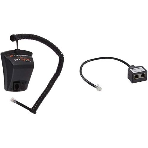 셀레스트론 Celestron 93969 Sky Sync GPS Accessory, Black & Aux Port Splitter, Black (93919)