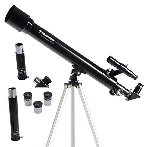 셀레스트론 Celestron - PowerSeeker 50AZ Telescope - Manual Alt-Azimuth Telescope for Beginners - Compact and Portable - BONUS Astronomy Software Package - 50mm Aperture