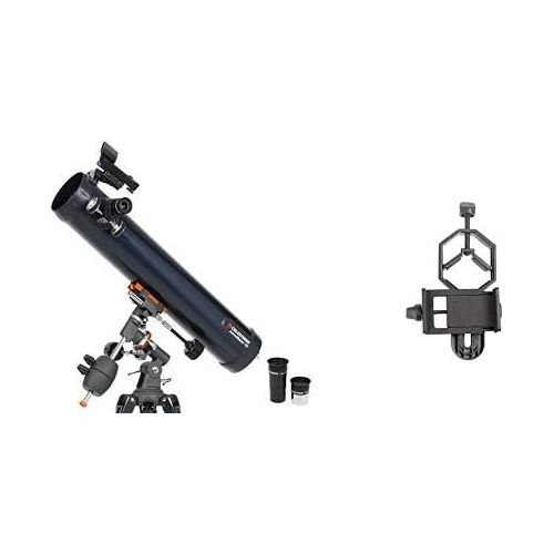 셀레스트론 Celestron 31035 AstroMaster 76 EQ Reflector Telescope with Basic Smartphone Adapter 1.25 Capture Your Discoveries