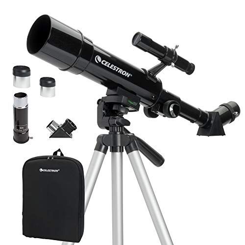 셀레스트론 Celestron - 50mm Travel Scope - Portable Refractor Telescope - Fully-Coated Glass Optics - Ideal Telescope for Beginners - BONUS Astronomy Software Package