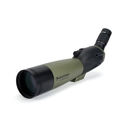 셀레스트론 Celestron  Ultima 80 Angled Spotting Scope  20 to 60x80mm Zoom Eyepiece  Multi-Coated Optics for Bird Watching, Wildlife, Scenery and Hunting  Waterproof and Fogproof  Include