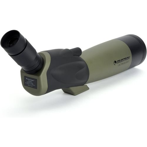 셀레스트론 Celestron  Ultima 80 Angled Spotting Scope  20 to 60x80mm Zoom Eyepiece  Multi-Coated Optics for Bird Watching, Wildlife, Scenery and Hunting  Waterproof and Fogproof  Include