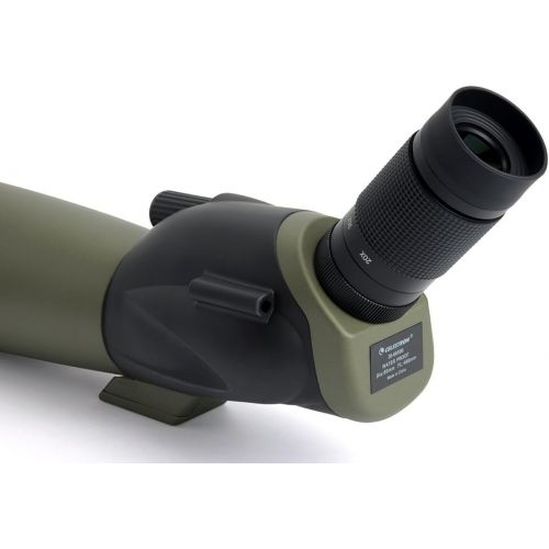 셀레스트론 Celestron  Ultima 80 Angled Spotting Scope  20 to 60x80mm Zoom Eyepiece  Multi-Coated Optics for Bird Watching, Wildlife, Scenery and Hunting  Waterproof and Fogproof  Include