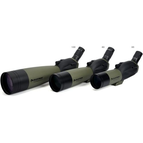 셀레스트론 Celestron  Ultima 100 Angled Spotting Scope  22 to 66x100mm Zoom Eyepiece  Multi-Coated Optics for Bird Watching, Wildlife, Scenery and Hunting  Waterproof and Fogproof  Inclu