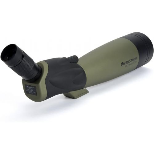 셀레스트론 Celestron  Ultima 100 Angled Spotting Scope  22 to 66x100mm Zoom Eyepiece  Multi-Coated Optics for Bird Watching, Wildlife, Scenery and Hunting  Waterproof and Fogproof  Inclu