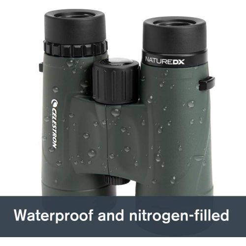 셀레스트론 Celestron  Nature DX 8x42 Binoculars  Outdoor and Birding Binocular  Fully Multi-coated with BaK-4 Prisms  Rubber Armored  Fog & Waterproof Binoculars  Top Pick Optics
