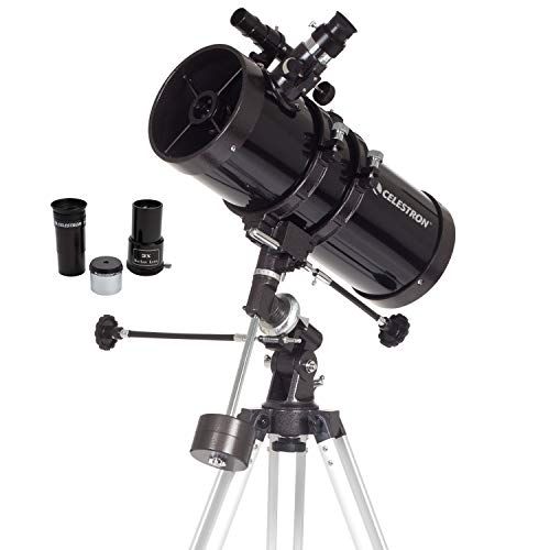 셀레스트론 Celestron - PowerSeeker 127EQ Telescope - Manual German Equatorial Telescope for Beginners - Compact and Portable - BONUS Astronomy Software Package - 127mm Aperture