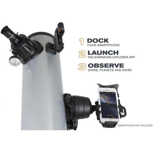 셀레스트론 Celestron  StarSense Explorer DX 130AZ Smartphone App-Enabled Telescope  Works with StarSense App to Help You Find Stars, Planets & More  130mm Newtonian Reflector  iPhone/Andr