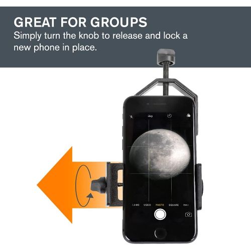 셀레스트론 Celestron 81035 Basic Smartphone Adapter 1.25 Capture Your Discoveries, Black