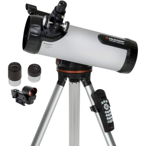 셀레스트론 Celestron - 114LCM Computerized Newtonian Telescope - Telescopes for Beginners - 2 Eyepieces - Full-Height Tripod - Motorized Altazimuth Mount - Large 114mm Newtonian Reflector