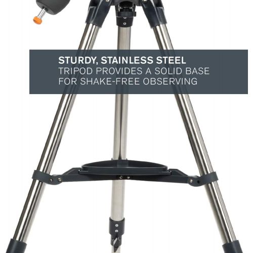 셀레스트론 Celestron - AstroMaster 76EQ Newtonian Telescope - Reflector Telescope for Beginners - Fully-Coated Glass Optics - Adjustable-Height Tripod - BONUS Astronomy Software Package