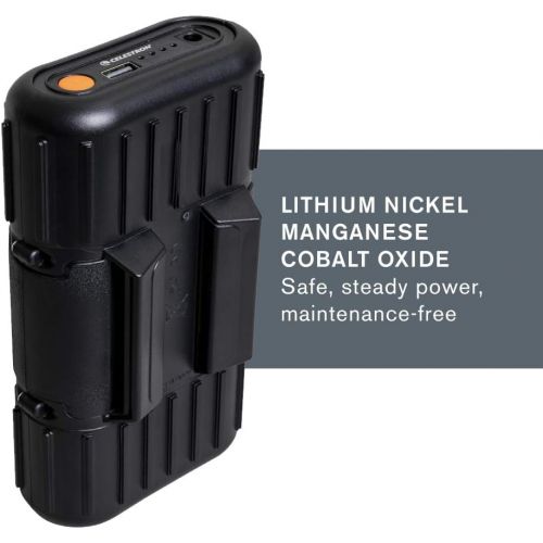 셀레스트론 [아마존베스트]Celestron - PowerTank Lithium LT Telescope Battery  Rechargeable Portable 12V Power Supply for Computerized Telescopes - 8 Hour capacity/73.3 Wh - 1 USB Ports