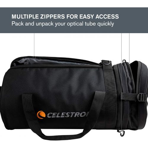 셀레스트론 Celestron ? 8” Telescope Optical Tube Bag ? Custom Carrying Case Fits Schmidt-Cassegrain and EdgeHD ? Ultra-durable Protective Walls ? Padded Straps for Easy Carry