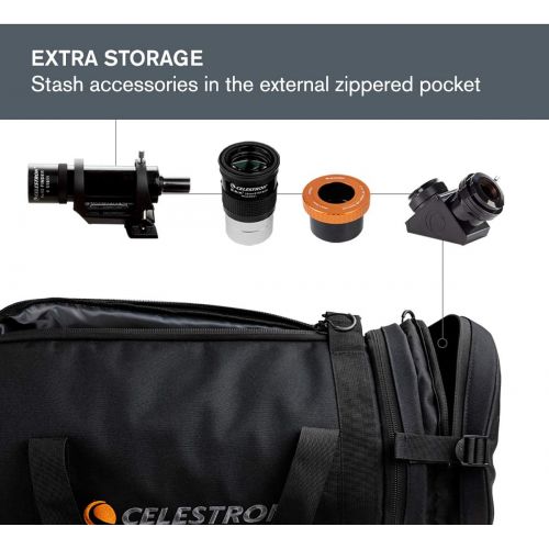 셀레스트론 Celestron ? 8” Telescope Optical Tube Bag ? Custom Carrying Case Fits Schmidt-Cassegrain and EdgeHD ? Ultra-durable Protective Walls ? Padded Straps for Easy Carry