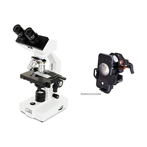 셀레스트론 Celestron CM2000CF Compound Microscope w40x - 2000x power, mechanical stage, Abbe condenser, 4 Fully achromatic objectives, 10x and 20x eyepieces, course and fine focus, 10 prepar