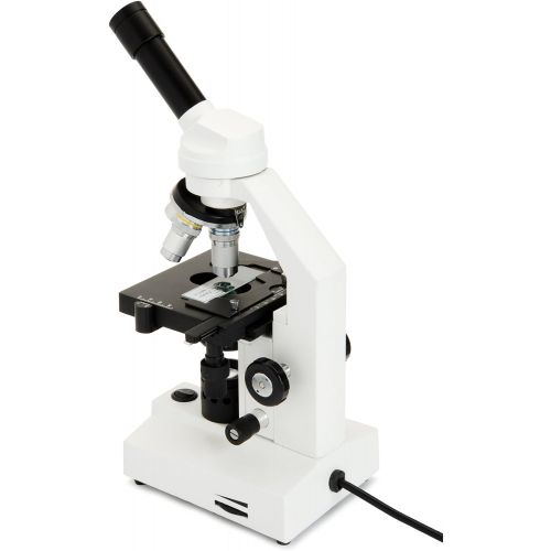 셀레스트론 Celestron CM2000CF Compound Microscope w40x - 2000x power, mechanical stage, Abbe condenser, 4 Fully achromatic objectives, 10x and 20x eyepieces, course and fine focus, 10 prepar