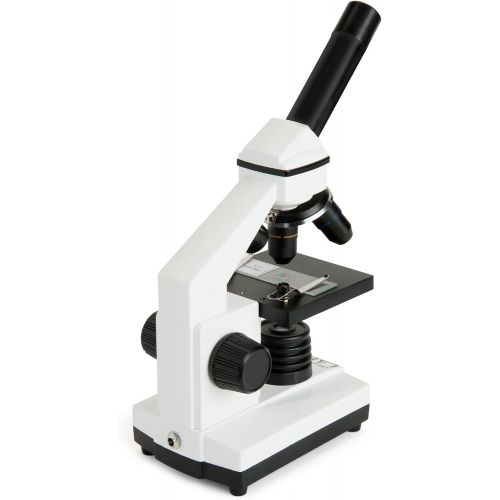 셀레스트론 Celestron CB2000C Compound Binocular Microscope w40x - 2000x power, mechanical stage, 4 Fully achromatic objectives, Abbe condenser, 10x and 20x eyepieces, coaxial focus, 10 prepa